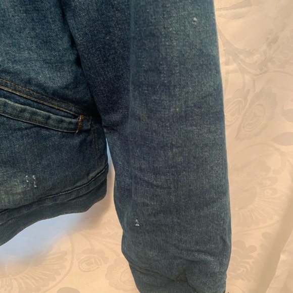 Vintage Sherpa lined corduroy collar wrangler made USA size vintage 42 - Picture 7 of 16